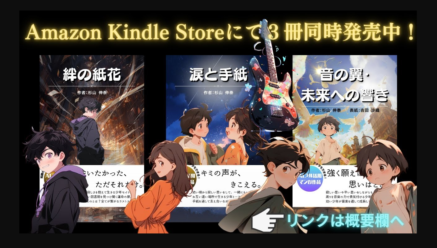 AI絵本まんが三部作の作品ビジュアル